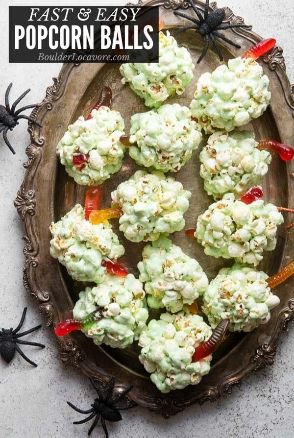 Fast Easy Popcorn Balls for Halloween