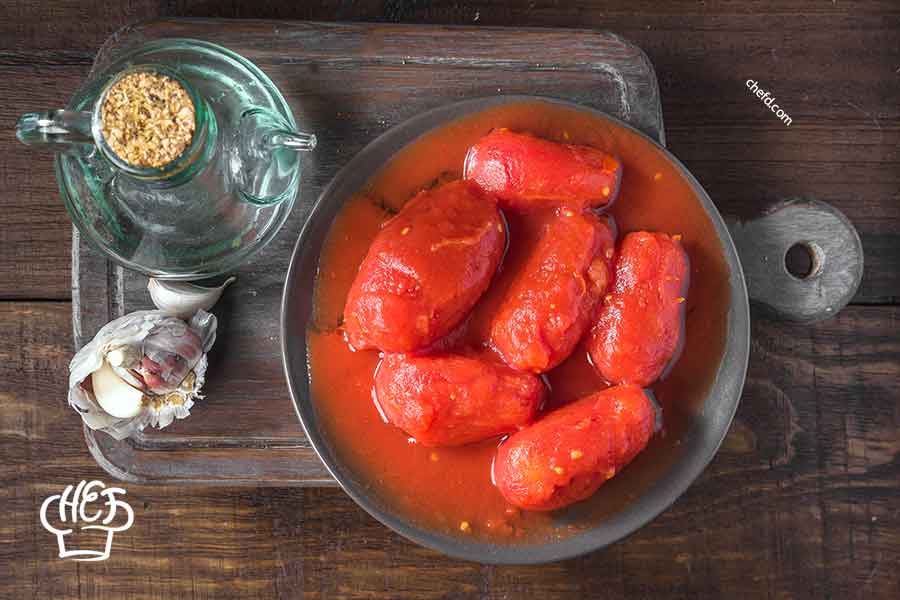 Whole Peeled Tomatoes - substitutes for diced tomatoes