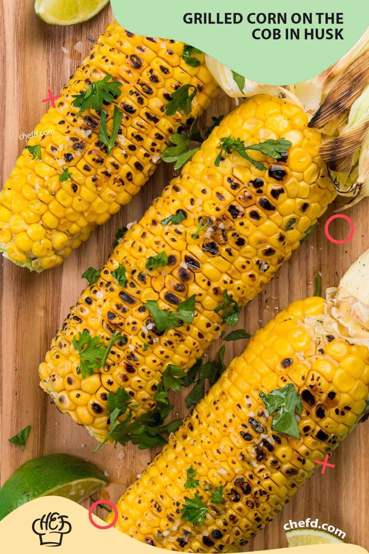 Image of Grilled corn on the cob in husk recipe - CHEFD.