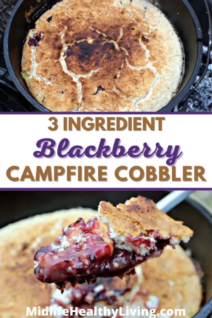 Image with 3 Ingredient Blackberry Campfire Cobbler.