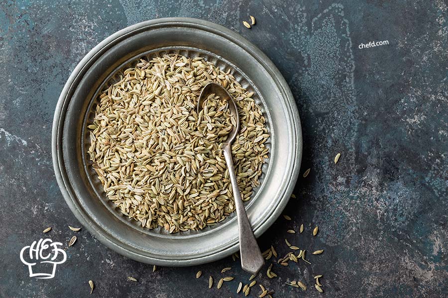 Fennel seeds used as one of the substitutes for coriander seeds