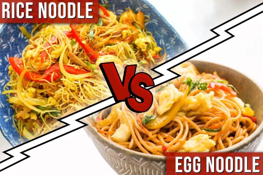 rice noodles vs egg noodles - key differences
