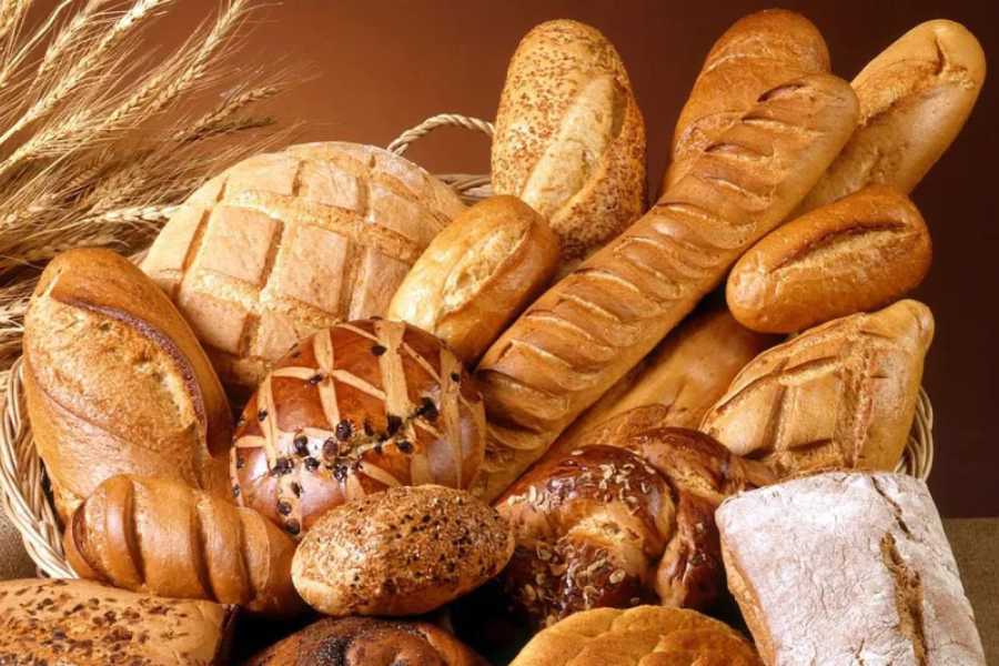 Image with gluten foods.